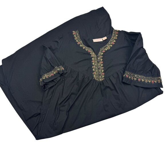 The Vermont Country Store 100% Cotton Embroidered/Beaded Dress Women's Size 2X - Picture 1 of 10